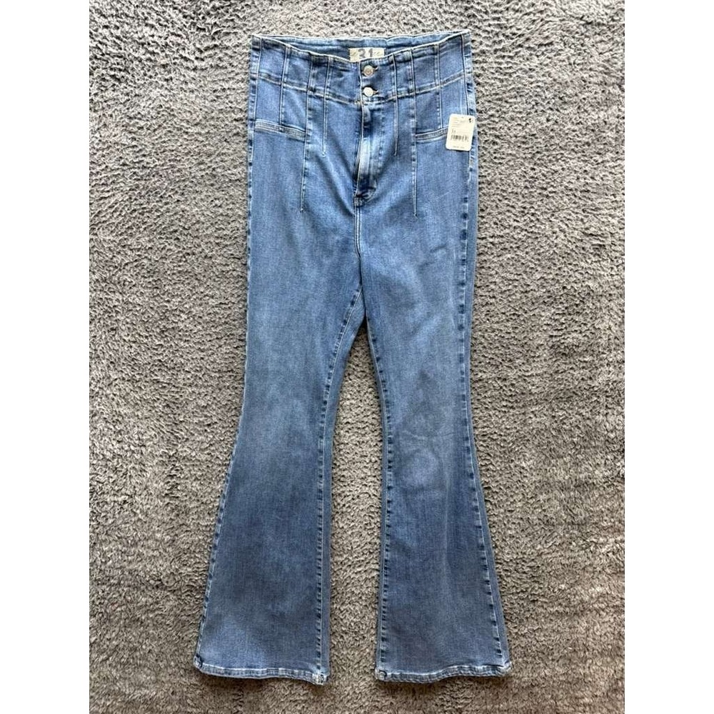 NWT Free People We The Free‎ Jayde Flare Denim Jeans Indigo Womens Size 31